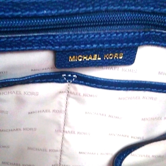 🎉HP🎉Michael Kors The Mercer Chain-link Leather Tote, Admiral, NWT - Picture 7 of 13